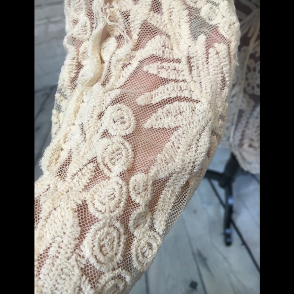 Sheer and crochet lace boho blouse - medium - Picture 2 of 3